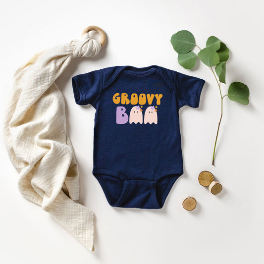 Groovy Boo Ghost | Baby Graphic Short Sleeve Onesie