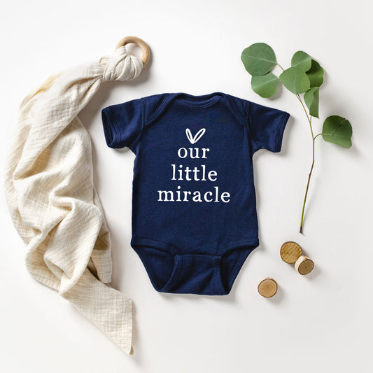 Our Little Miracle Heart | Baby Graphic Short Sleeve Onesie