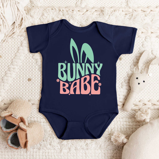 Bunny Babe With Ears | Baby Graphic Short Sleeve Onesie