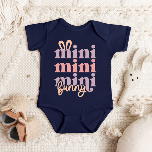 Mini Bunny Stacked | Baby Graphic Short Sleeve Onesie
