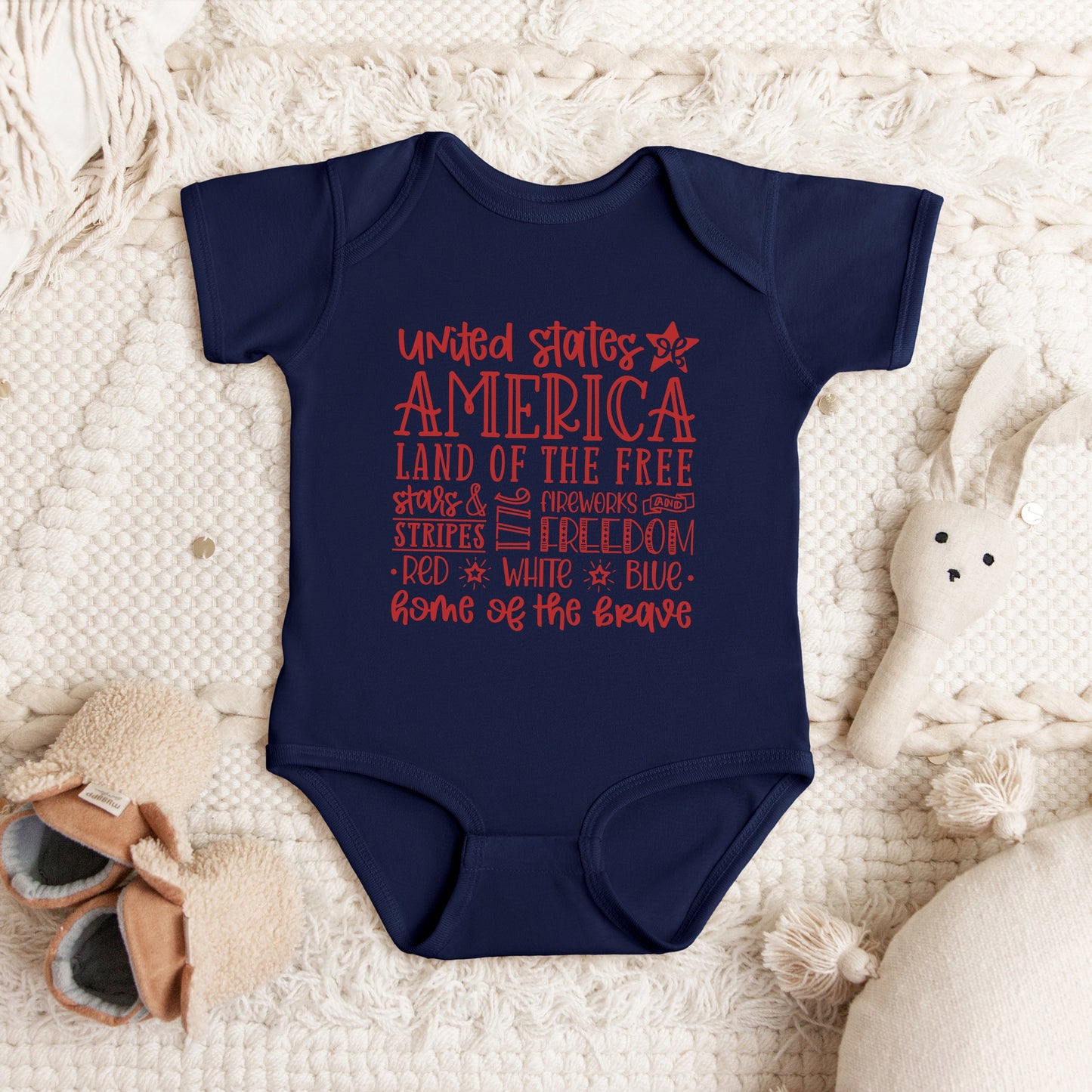 4th Of July Subway | Baby Graphic Short Sleeve Onesie