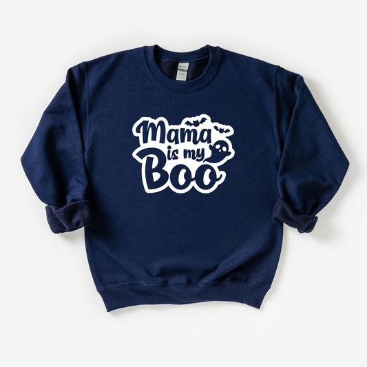 Mama Is My Boo Ghost | Youth Graphic Sweatshirt