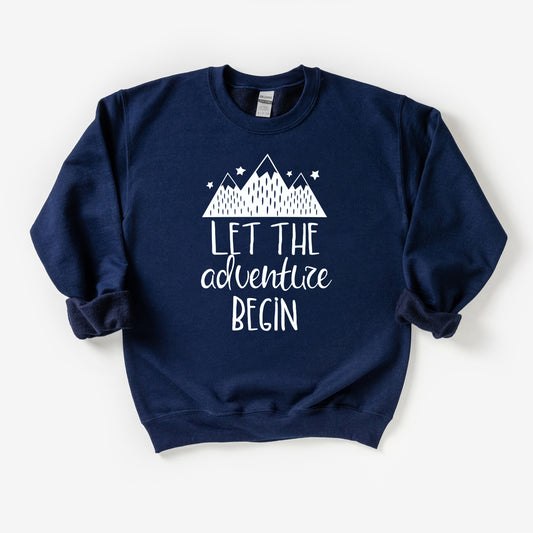 Let The Adventure Begin Mountains | Youth Sweatshirt