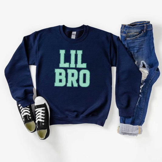 Lil Bro Distressed | Youth Graphic Sweatshirt