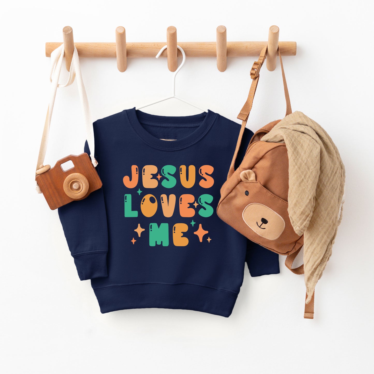 Jesus Loves Me Stars | Toddler Graphic Sweatshirt