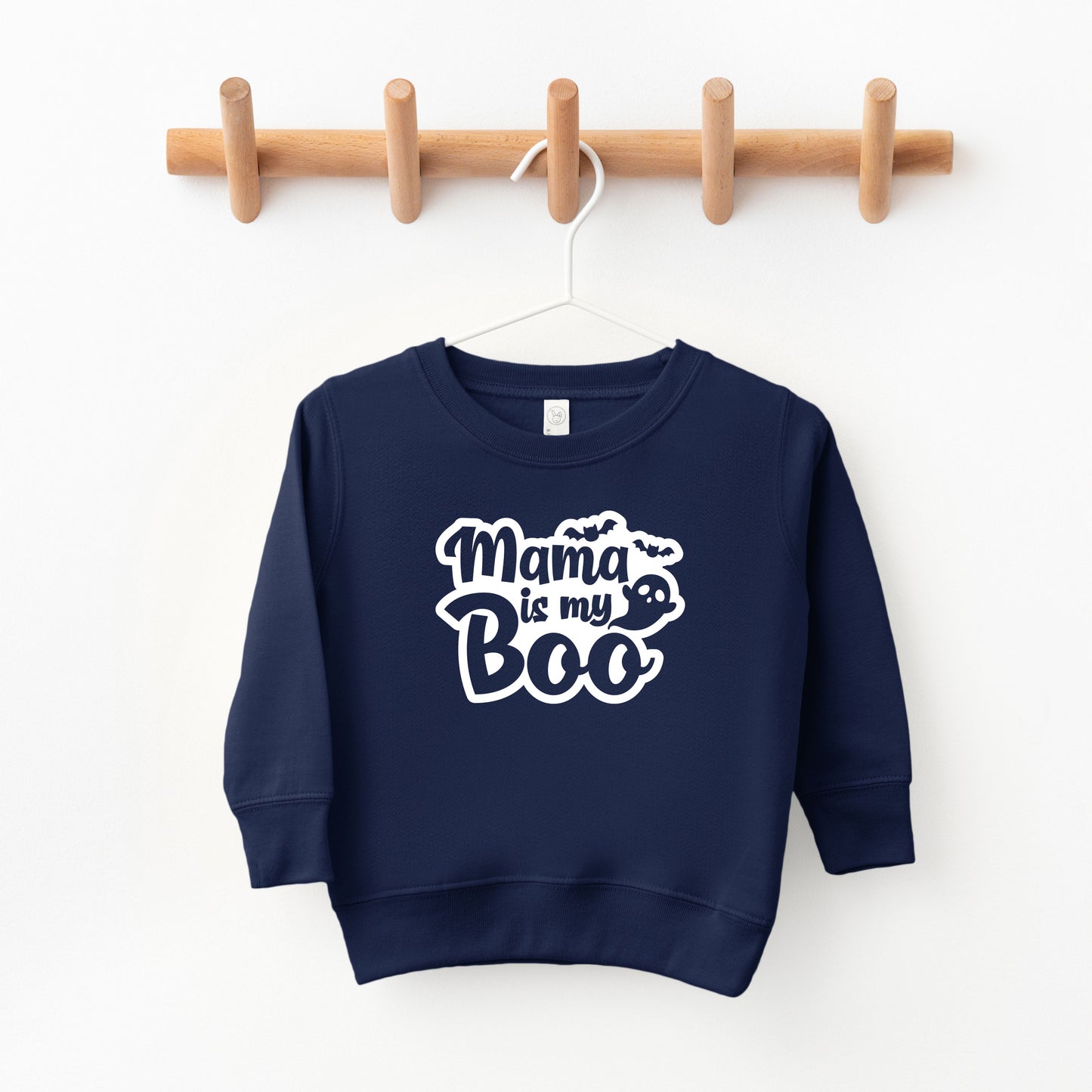 Mama Is My Boo Ghost | Toddler Graphic Sweatshirt