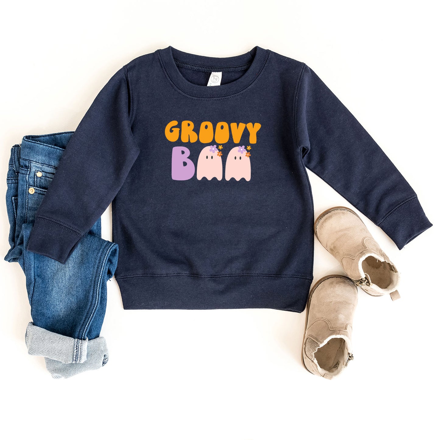 Groovy Boo Ghost | Toddler Graphic Sweatshirt