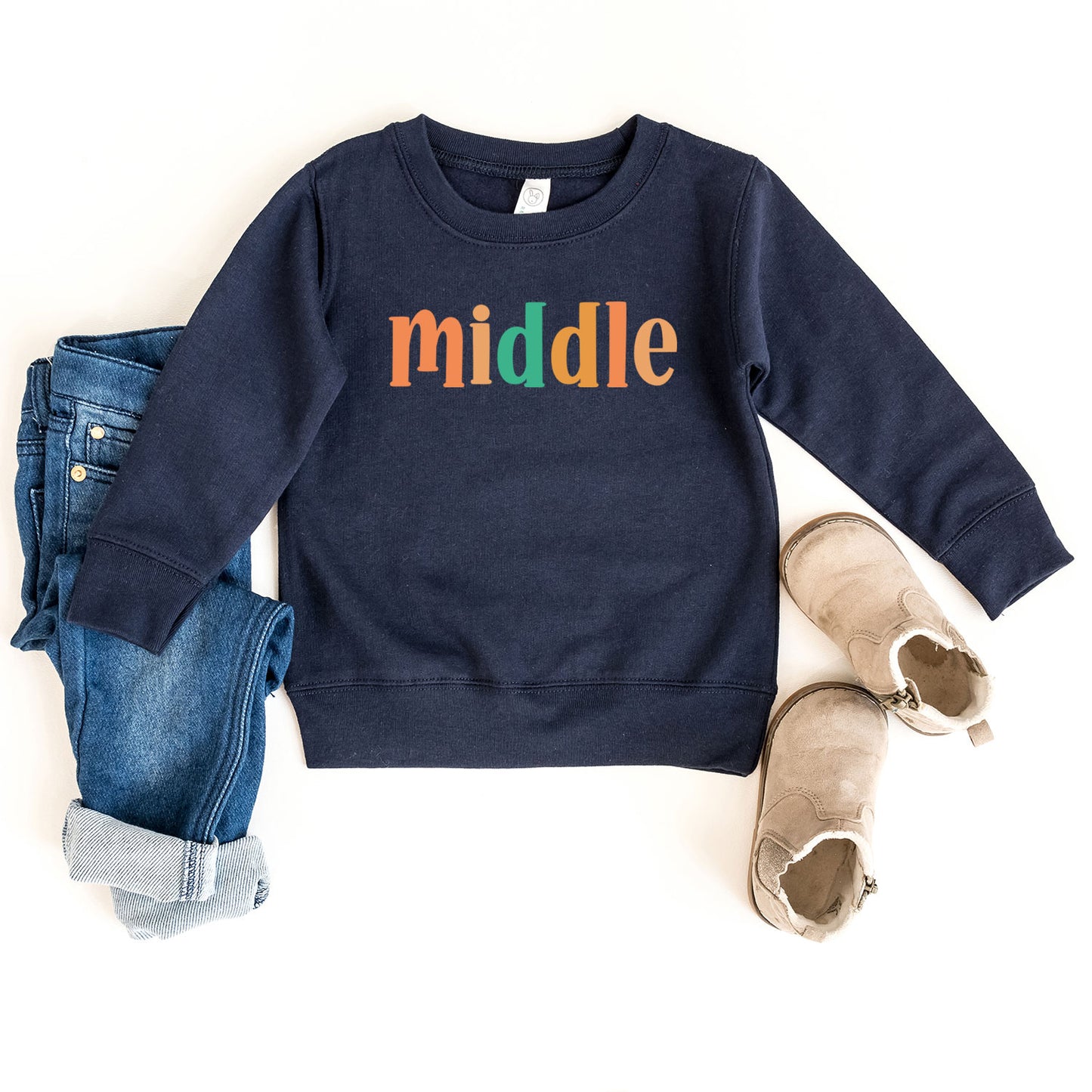Middle Colorful | Toddler Graphic Sweatshirt