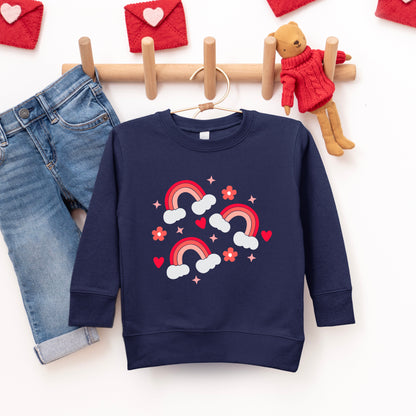 Valentine Rainbow | Toddler Graphic Sweatshirt