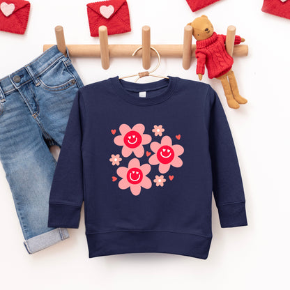 Hippy Flower Valentine | Youth Ultra-Soft Graphic Sweatshirt