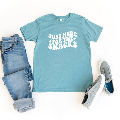 Here For The Snacks Stars | Youth Short Sleeve Crew Neck