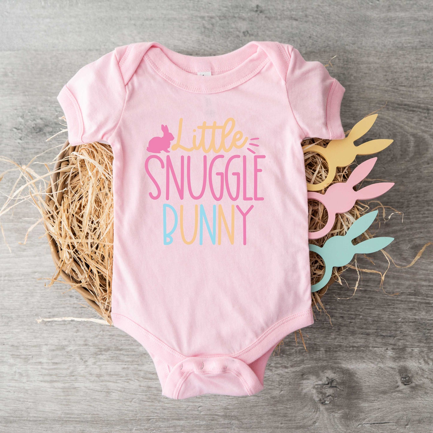 Little Snuggle Bunny | Baby Graphic Short Sleeve Onesie