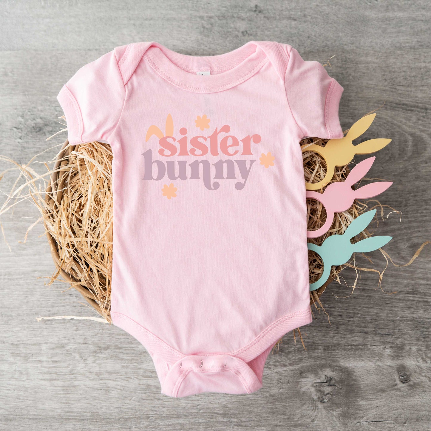 Sister Bunny | Baby Graphic Short Sleeve Onesie