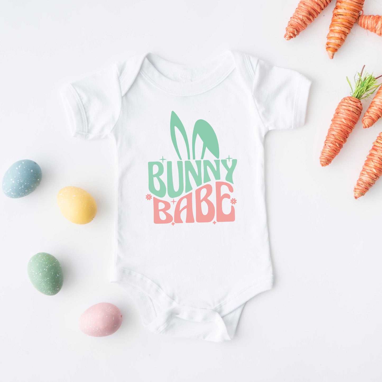 Bunny Babe With Ears | Baby Graphic Short Sleeve Onesie