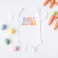 Happy Easter Wavy Colorful | Baby Graphic Short Sleeve Onesie