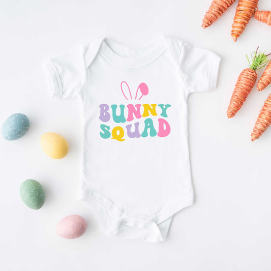 Bunny Squad Colorful | Baby Graphic Short Sleeve Onesie