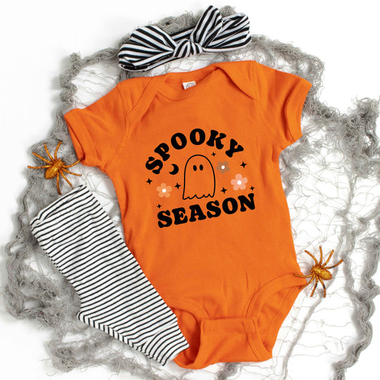 Spooky Season Flowers | Baby Graphic Short Sleeve Onesie