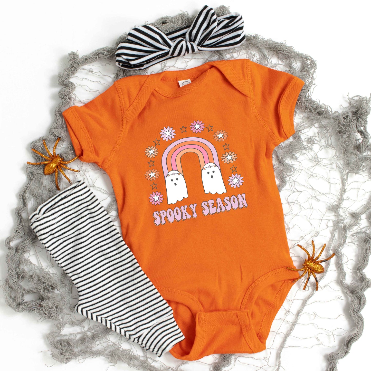 Spooky Season Rainbow | Baby Graphic Short Sleeve Onesie