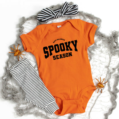 Varsity Spooky Season | Baby Graphic Short Sleeve Onesie