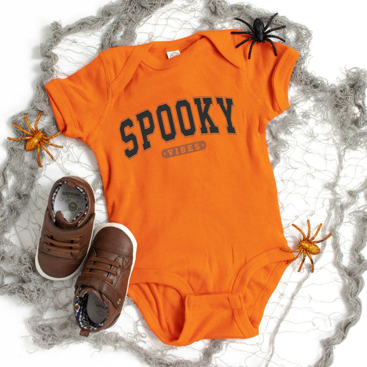 Varsity Spooky Vibes | Baby Graphic Short Sleeve Onesie