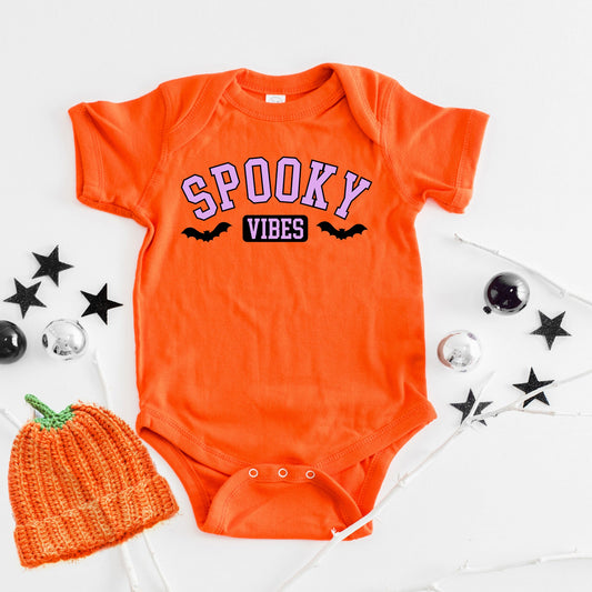 Spooky Vibes Bats | Baby Graphic Short Sleeve Onesie