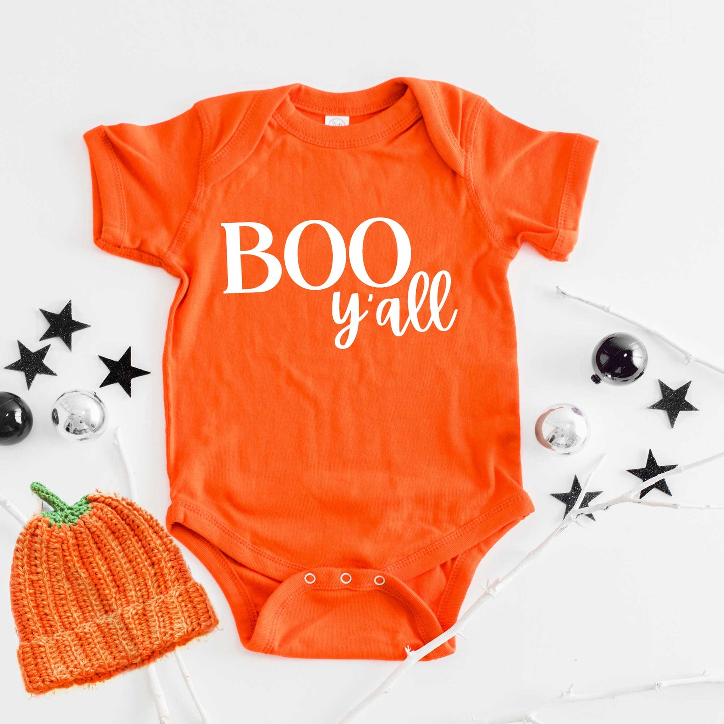 Boo Y'all Cursive | Baby Graphic Short Sleeve Onesie