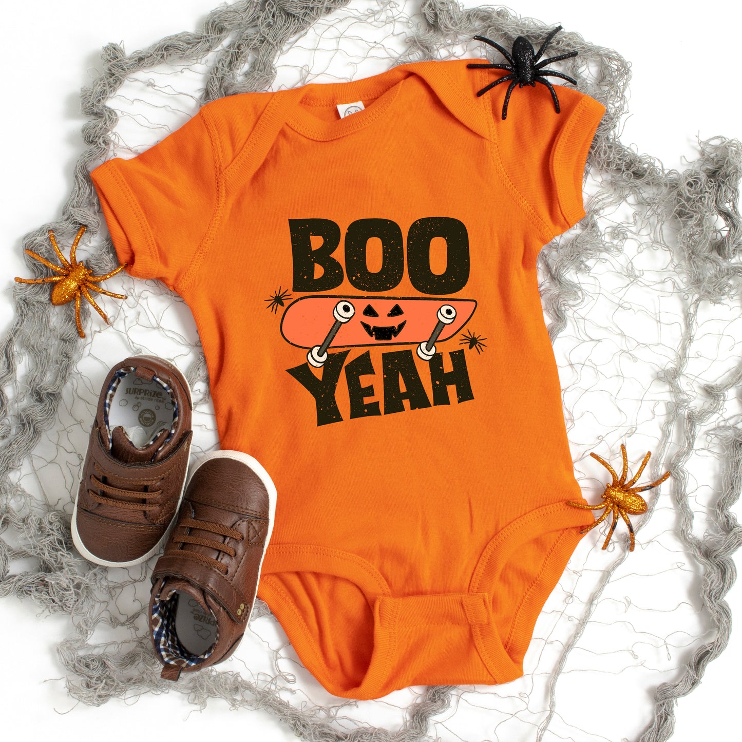 Boo Yeah Skateboard | Baby Graphic Short Sleeve Onesie