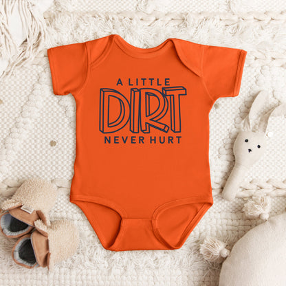 A Little Dirt Never Hurt | Baby Graphic Short Sleeve Onesie