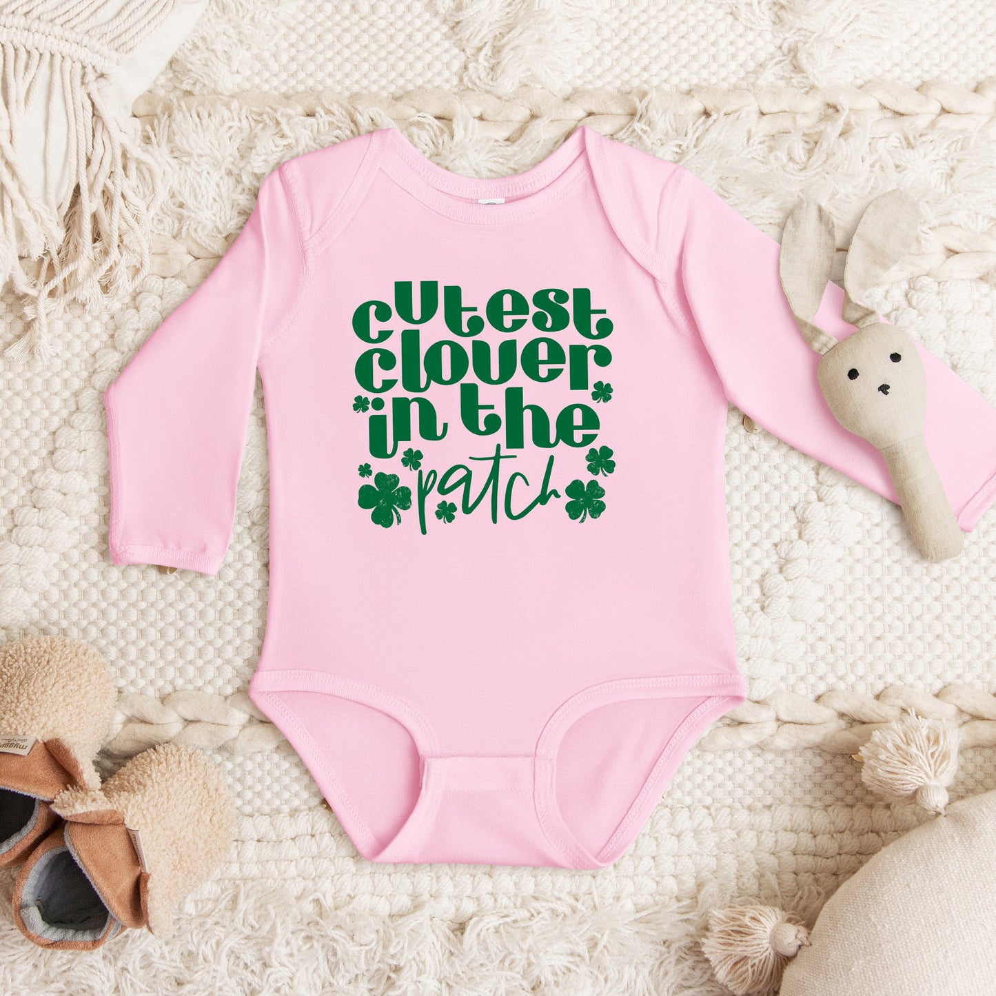 Cutest Clover In The Patch | Baby Graphic Long Sleeve Onesie