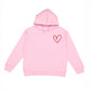 Embroidered Hand Drawn Heart | Youth Graphic Hoodie