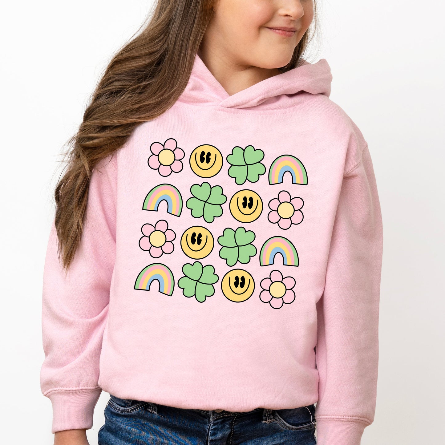 Smiley Clover Daisy | Toddler Graphic Hoodie