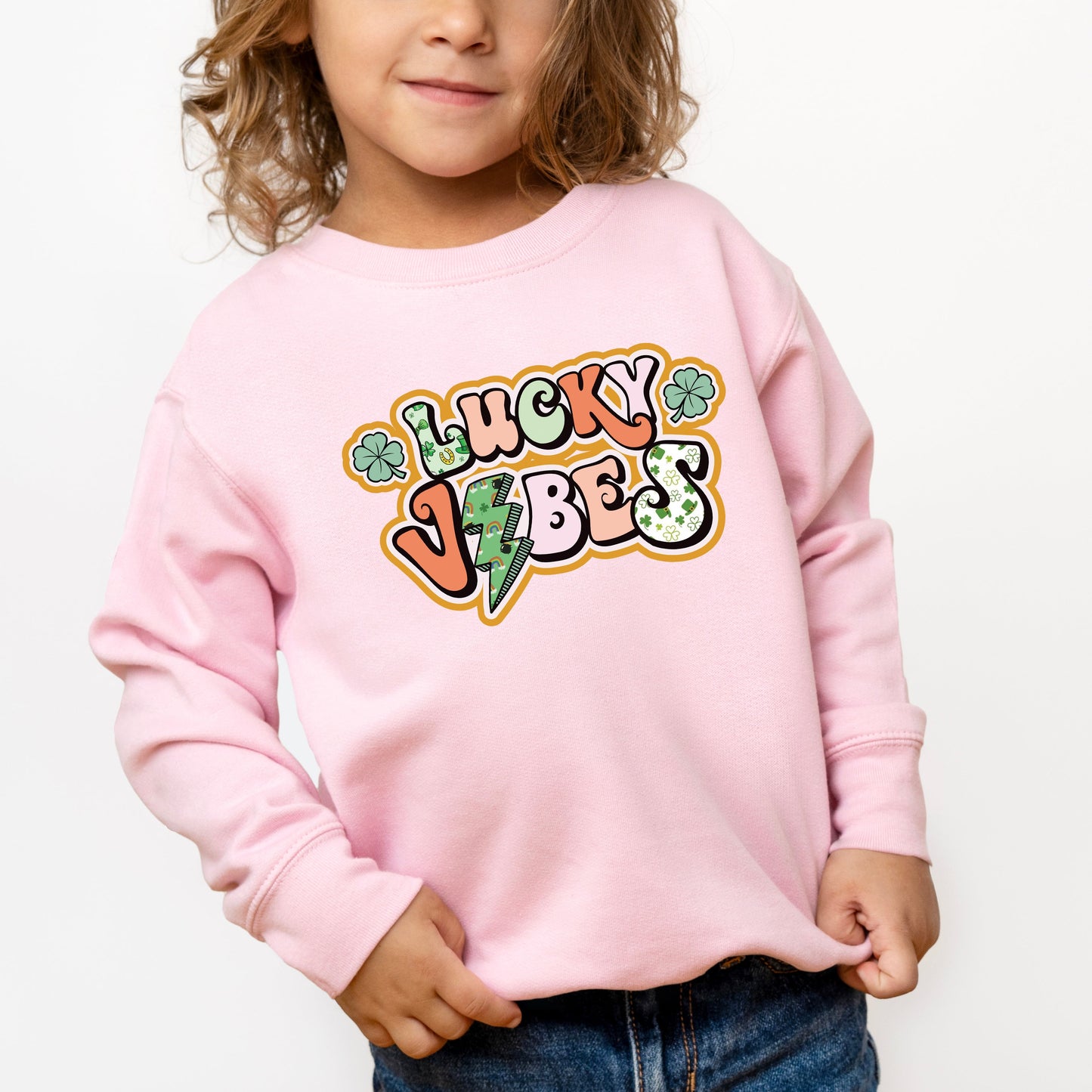 Lucky Vibes Lightning Bolt | Toddler Graphic Sweatshirt