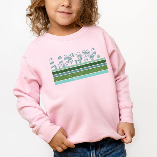 Retro Lucky Stripes | Youth Ultra-Soft Graphic Sweatshirt