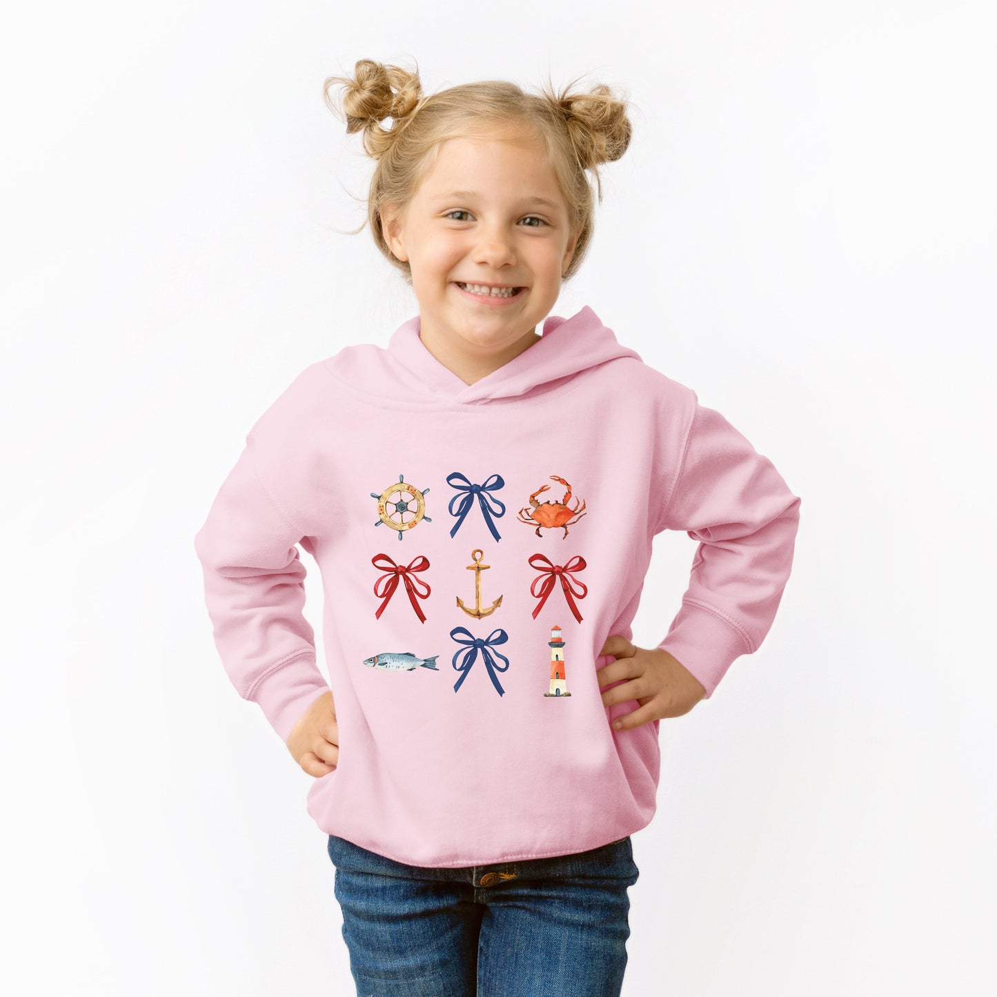 Coquette Nautical Collage | Toddler Graphic Hoodie