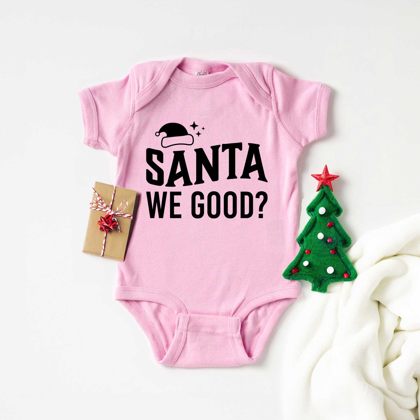 Santa We Good? | Baby Graphic Short Sleeve Onesie