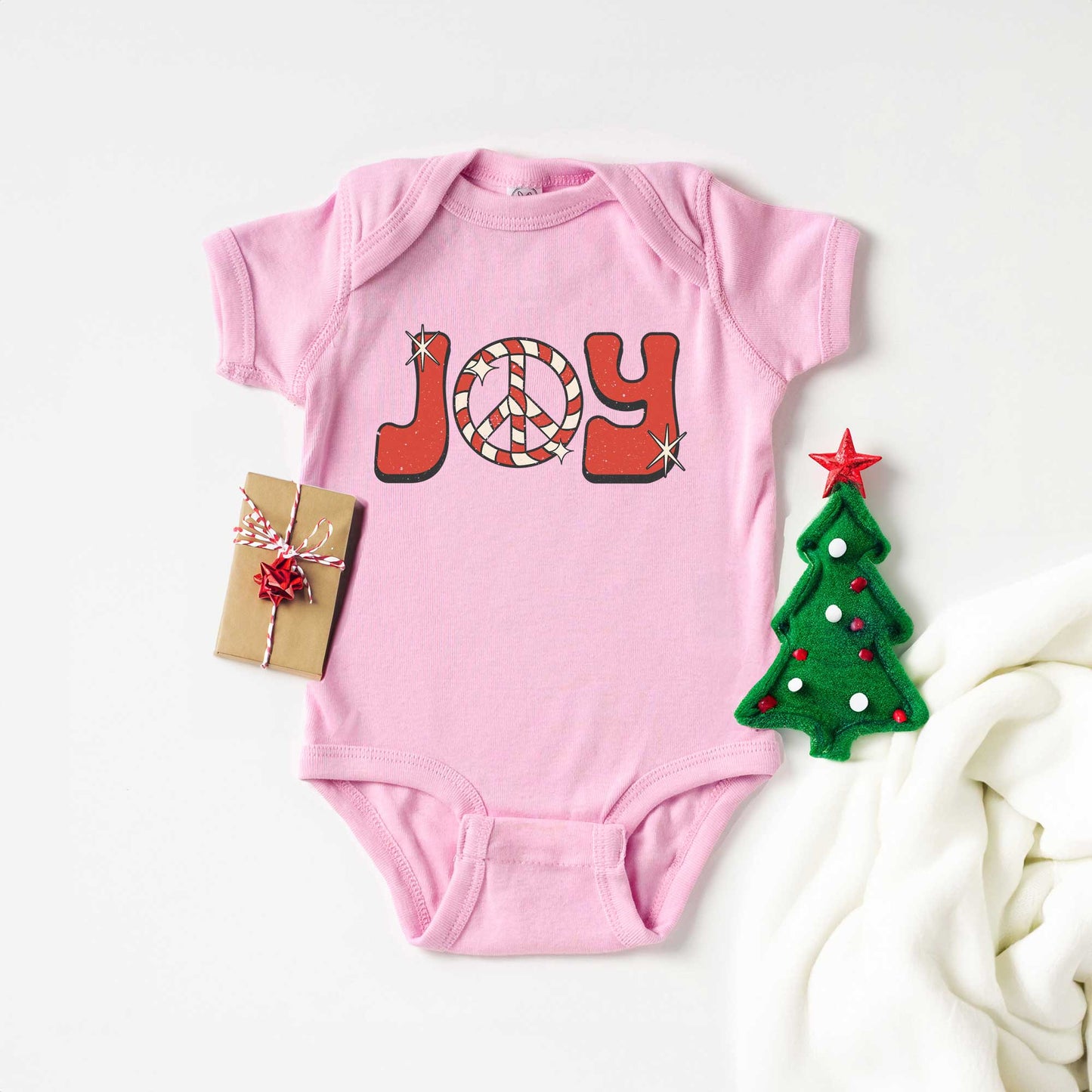 Joy Peace Sign | Baby Graphic Short Sleeve Onesie