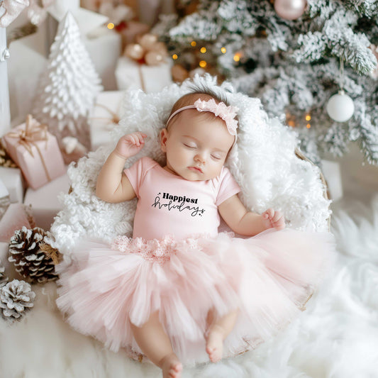 Happiest Holidays | Baby Graphic Short Sleeve Onesie