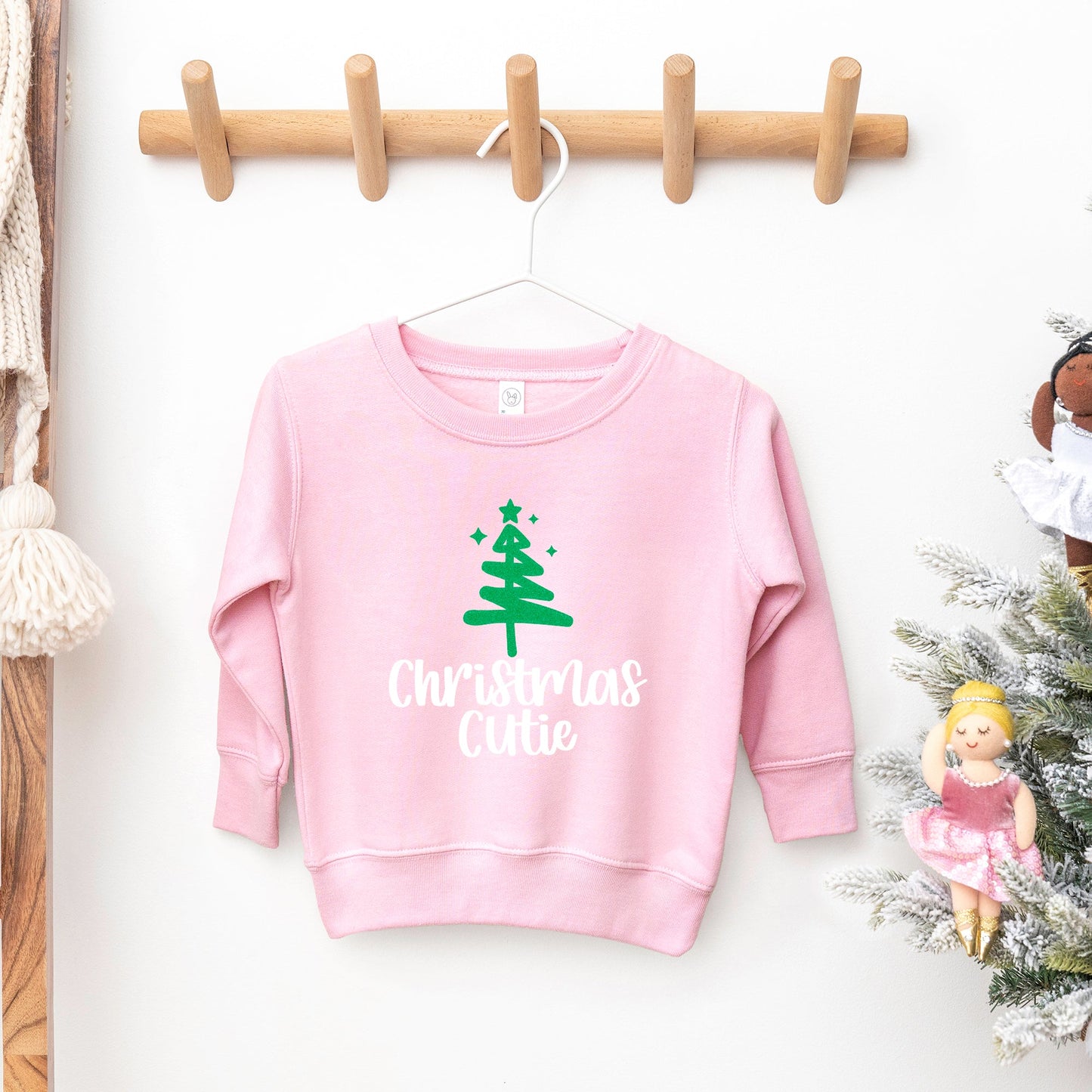 Christmas Cutie Tree Glitter | Youth Ultra-Soft Graphic Sweatshirt