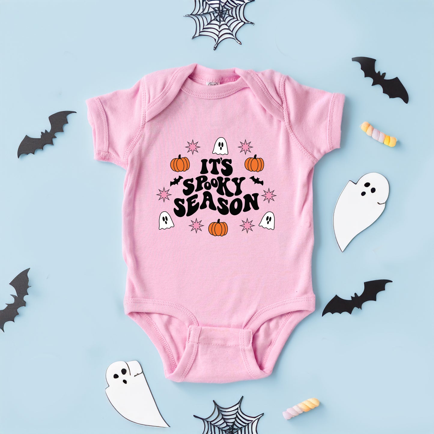 It's Spooky Season Ghost | Baby Graphic Short Sleeve Onesie