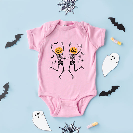 Pumpkin Skeleton | Baby Graphic Short Sleeve Onesie