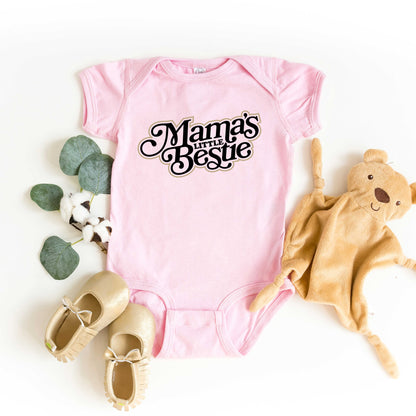 Mama's Little Bestie | Baby Graphic Short Sleeve Onesie
