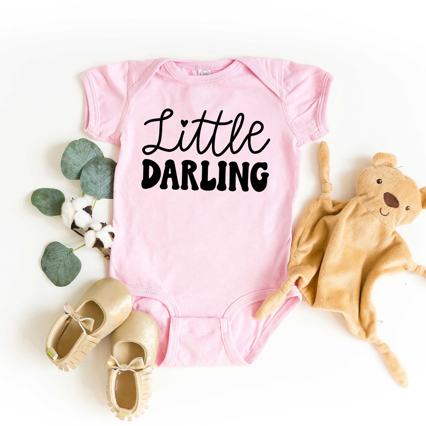 Little Darling Cursive | Baby Graphic Short Sleeve Onesie