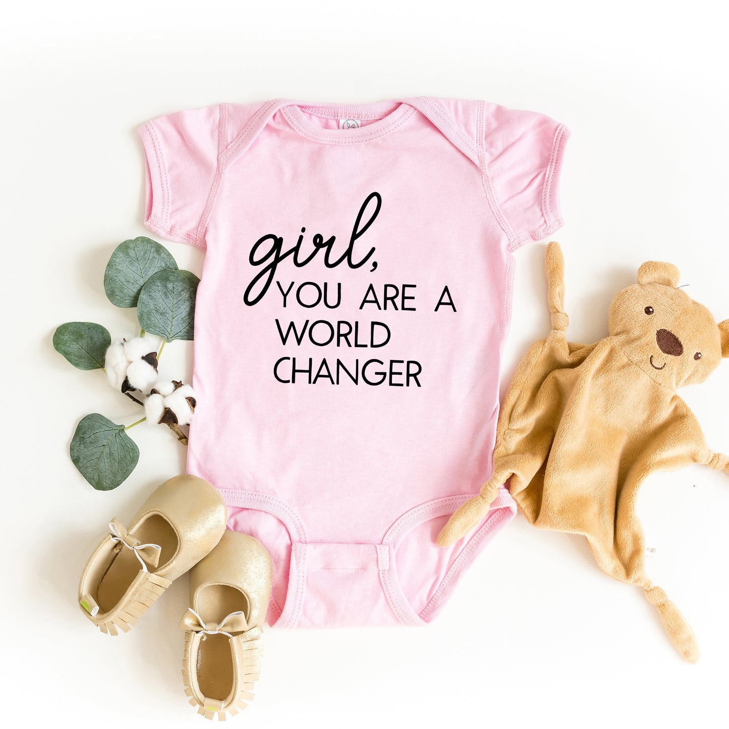 Girl World Changer | Baby Graphic Short Sleeve Onesie