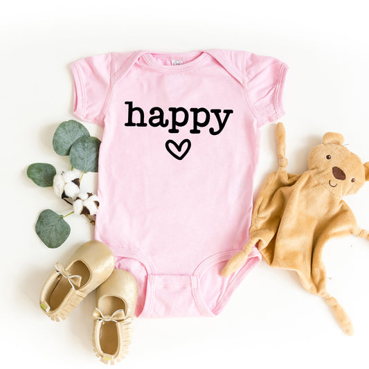 Happy Heart | Baby Graphic Short Sleeve Onesie