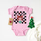 Checkered Reindeer | Baby Graphic Short Sleeve Onesie