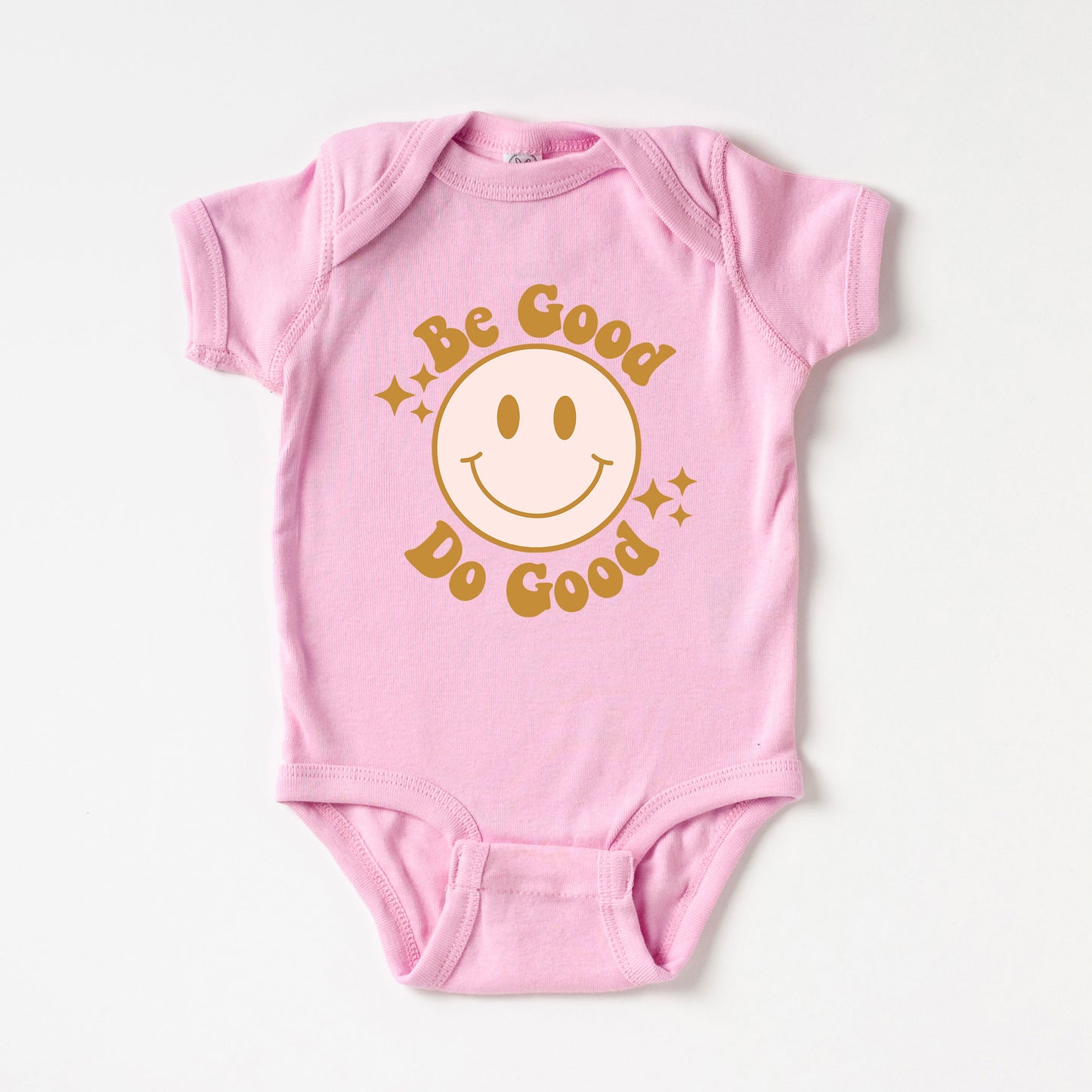 Be Good Do Good Smiley Face | Baby Graphic Short Sleeve Onesie