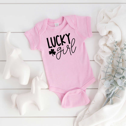 Lucky Girl | Baby Graphic Short Sleeve Onesie