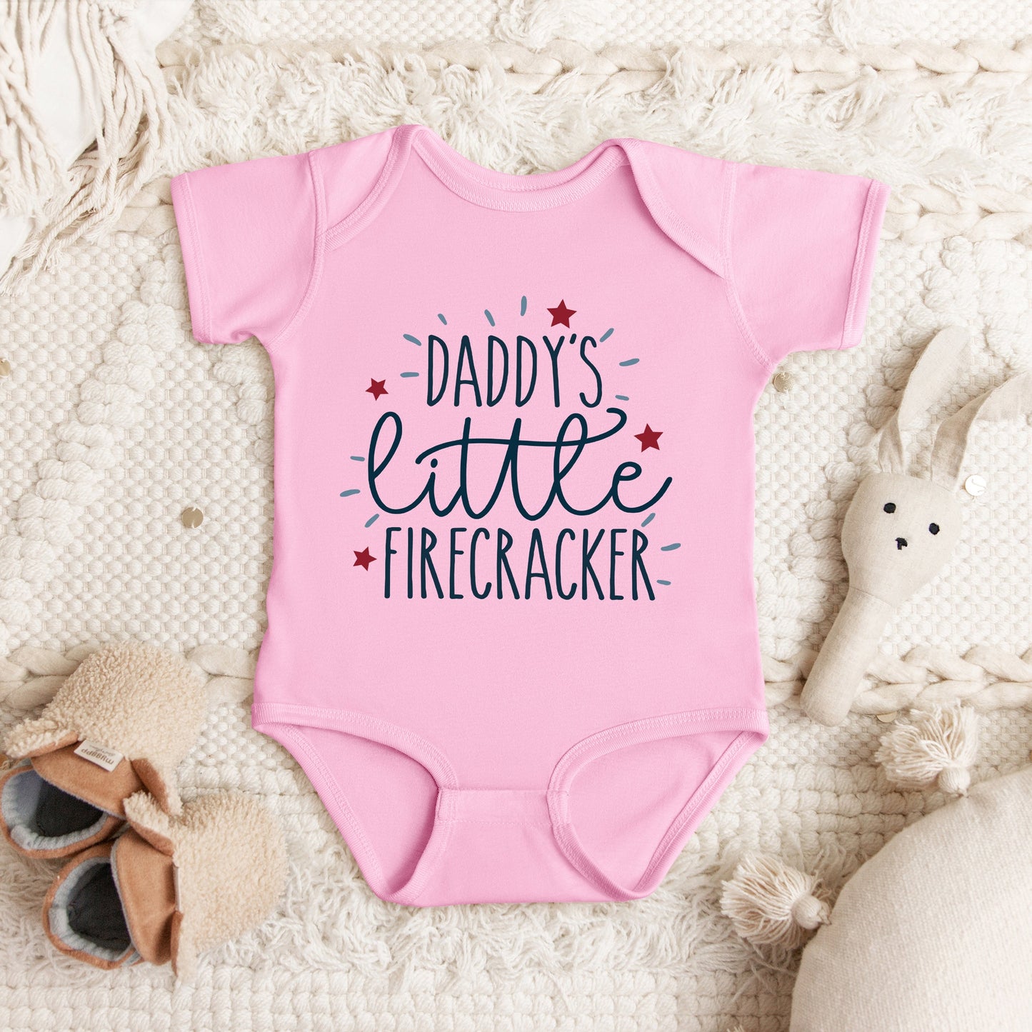 Daddy's Little Firecracker | Baby Graphic Short Sleeve Onesie
