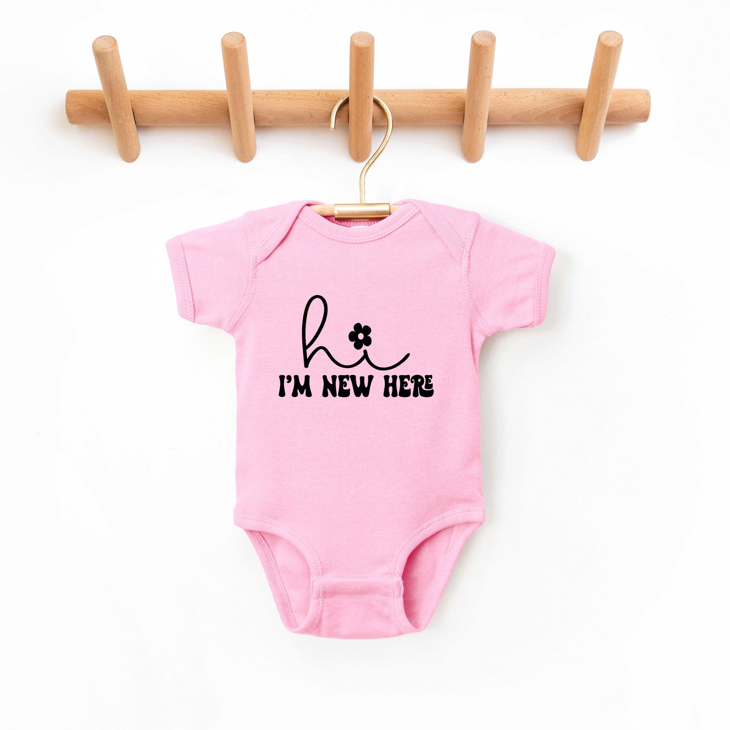 Hi I'm New Here | Baby Graphic Short Sleeve Onesie