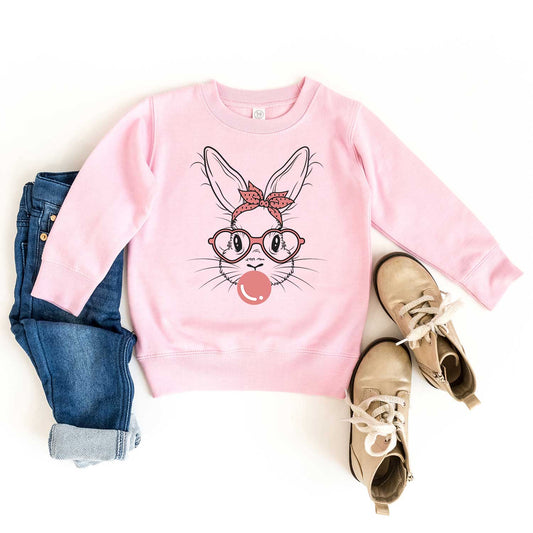 Easter Bunny With Bubble Gum | Toddler Sweatshirt